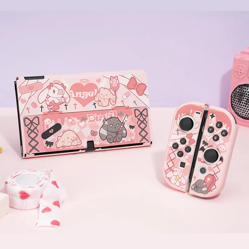 Rabbit Pink Silicone Switch Case Cute Bunny Nintendo Switch OLED