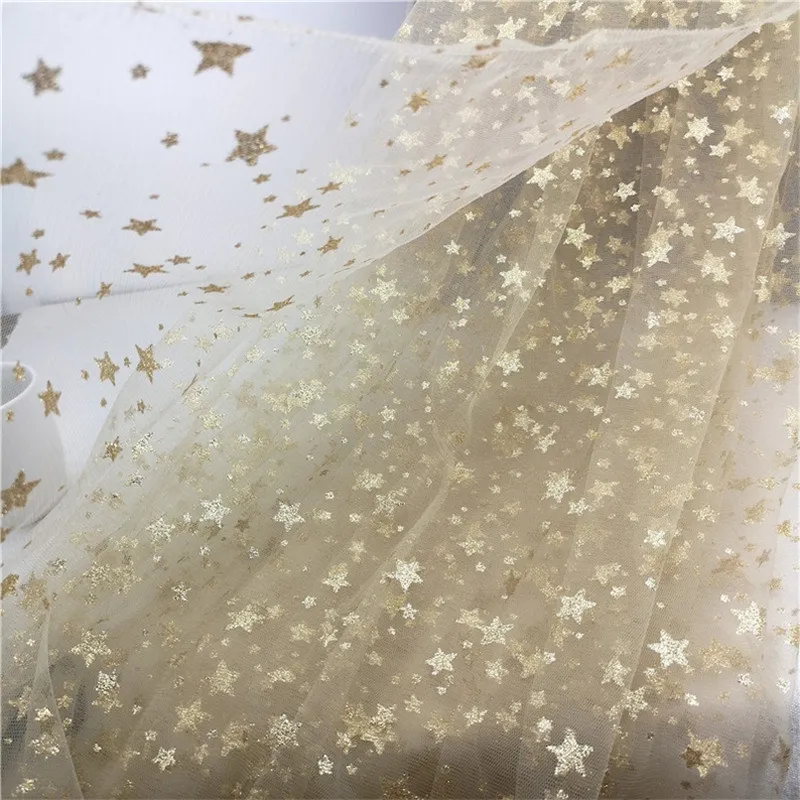 slim fit dress slacks Gold Glitter Star Mesh Dress  doe a dear
