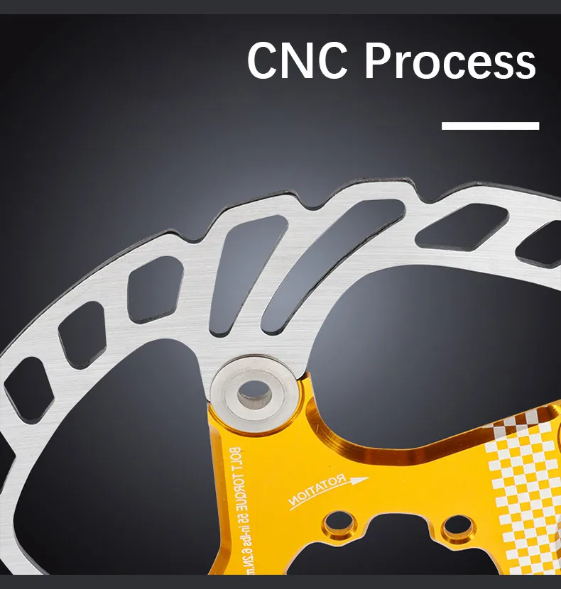 160mm Mountain Bike Disc Brake Rotor - 6-Bolt Floating Design With Hollow Pattern For Better Heat Dissipation