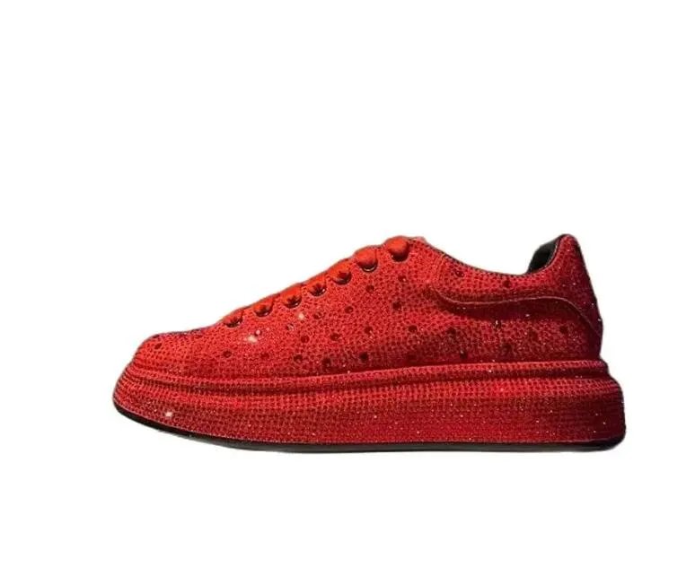 Red rhinestone sneakers sale