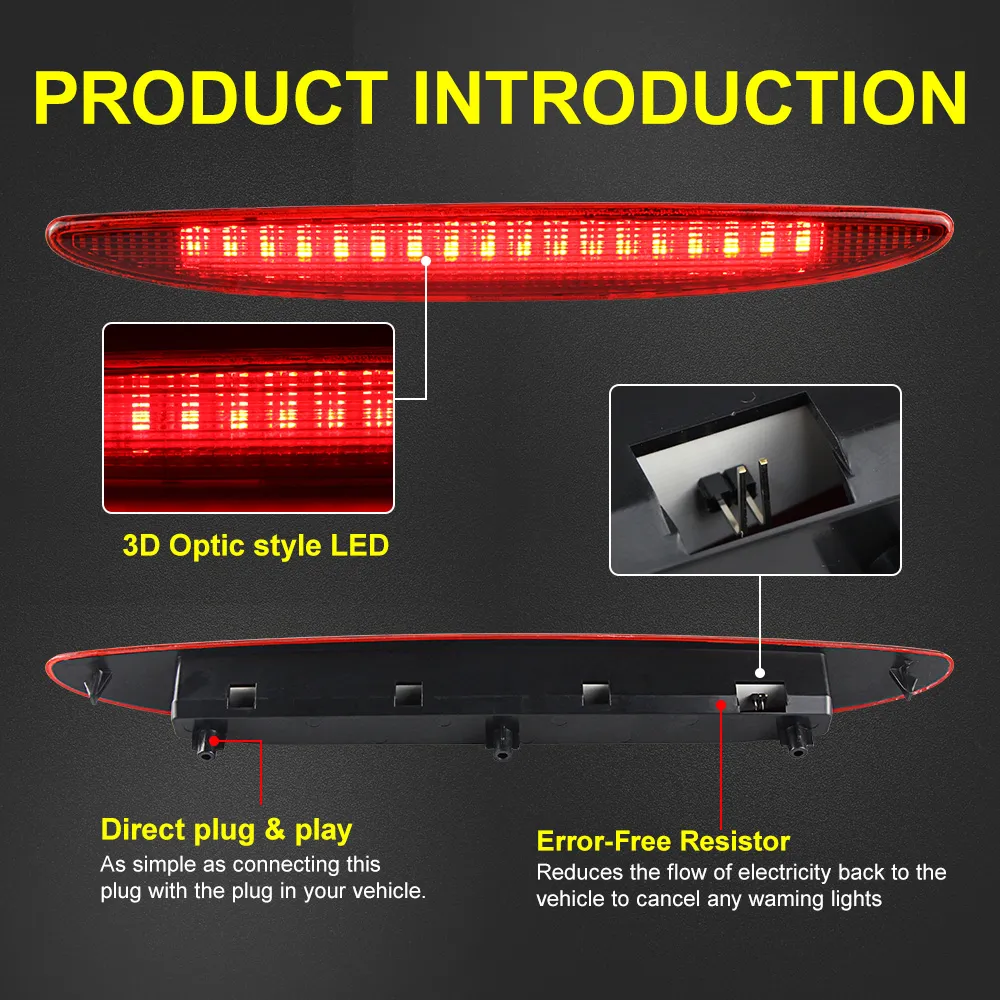 Tercera Luz De Freno LED Para Mini Cooper Clubman R55 2007-2014 | Luz Trasera De Montaje Alto | Impermeable Y Fácil De Instalar
