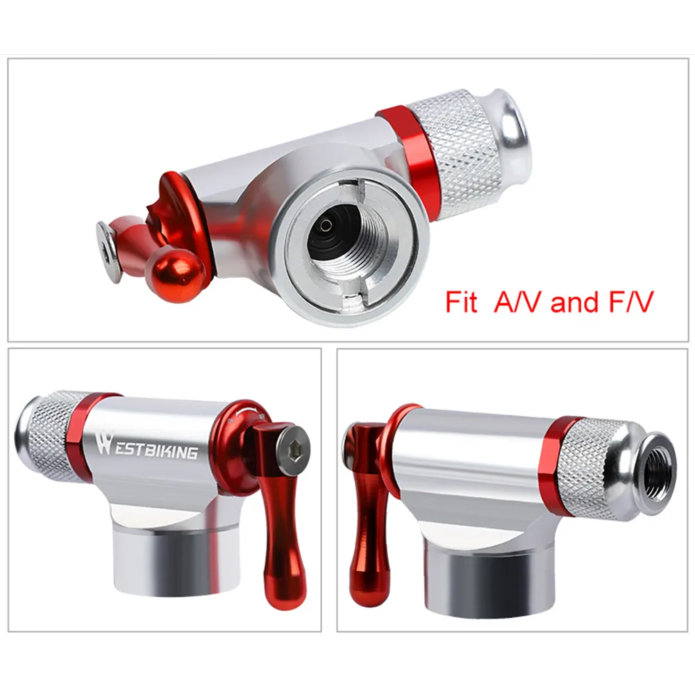 WEST BIKING Mini Bike Pump With Gauge Portable Aluminum MTB CO2 Inflator For Balls Bicycles Footballs Cycling Accessories Fits Presta Schrader Valves From Homepro14 11.14 DHgate.Com
