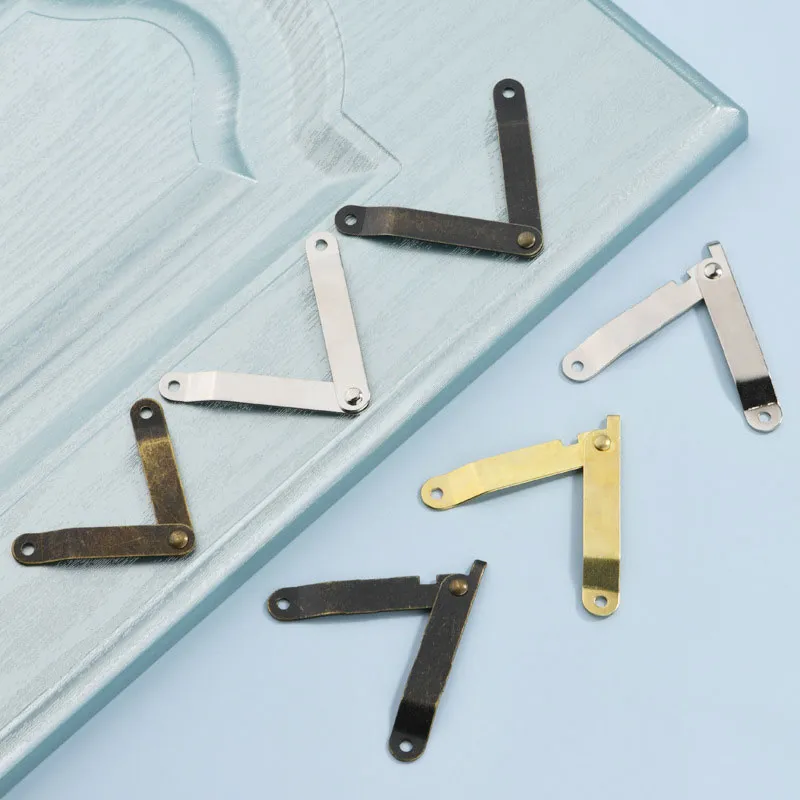 Uxcell Jewelry Box Hinges – 4pcs Gold Tone Metal Lid Support Hinges, 1mm Thickness