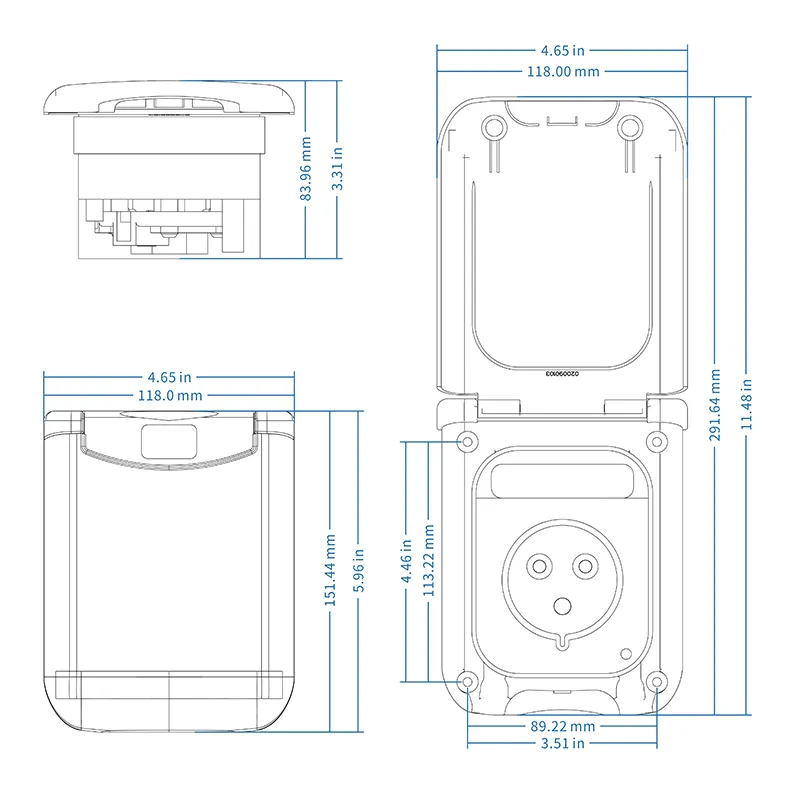 Waterproof External Flush Hook Up Socket for RV...