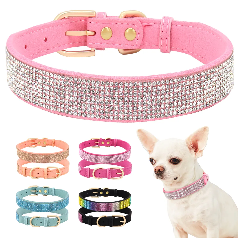 Bling Rhinestone Dog Cat Accessories Collar Pet Chihuahua Puppy