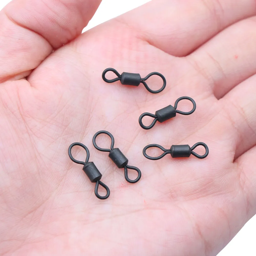 Swivel Clips Rig Carp Fishing Swivels Set - Big Eye Rolling Snap, Hair Rig Hooklink ...