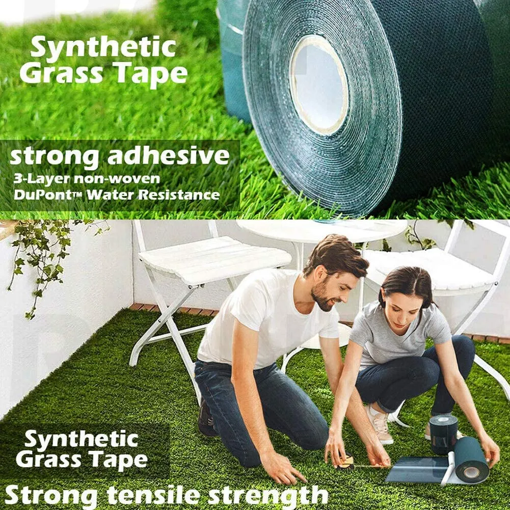 LMTODLFG Artificial Grass Seam Tape 6 Inch Width X 393 Inch Long Single Sided Self-Adhesive Synthetic Turf Seaming Tape For Lawn,Carpet Jointing,Mat Rug,Connecting Fake Grass