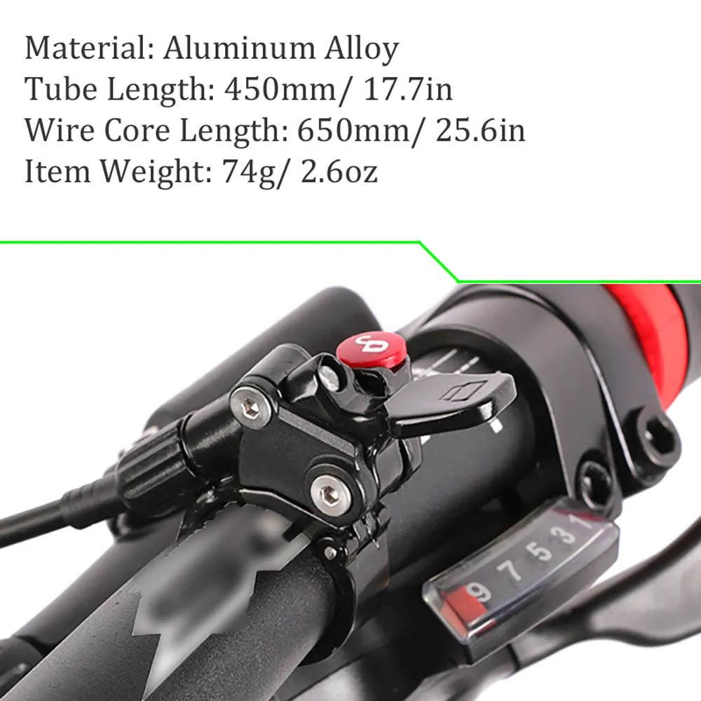 DHgate Premium Mountain Bike Remote Lockout Lever Cable Front Fork Switch Air Fork Controller Wire Sports Outdoors