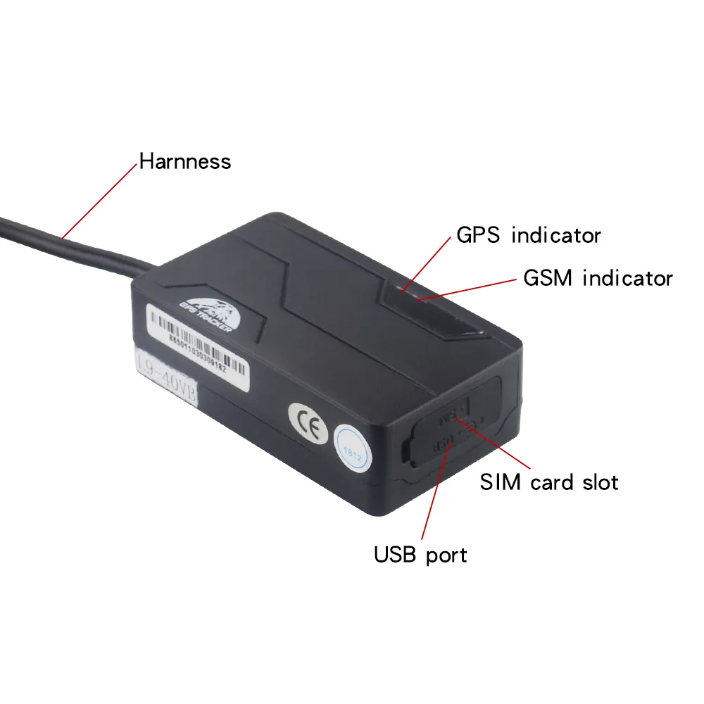 gprs tracker for Motorcycle E-Bikes - GPS311B TK311b, 8-40V, Mini ...