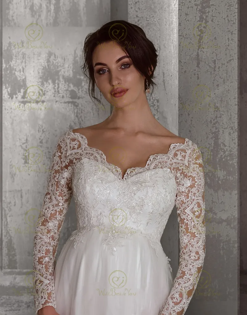 Pregnant Wedding Dress Lace Up Back Ice Tulle Full Cap Sleeves Floor-Length A-Line Empire Waist Court Train from Dhgate Maternity Bottoms - price 291.57 Pregnant Wedding Dress Lace Up Back Ice Tulle Full Cap Sleeves Floor-Length A-Line Empire Waist Court Train from Dhgate Maternity Bottoms - price 291.57