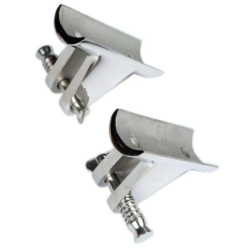 316 Stainless Steel Bimini Top Hinges - 90 Degree Deck Hinges With Removable Pin (2 Pack)