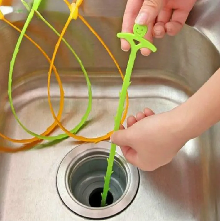 2Pcs Hair Drain Cleaner Stainless Steel Drain Strainer Kitchen Sink Strainer Anti Clogging Floor Wig Removal Tools