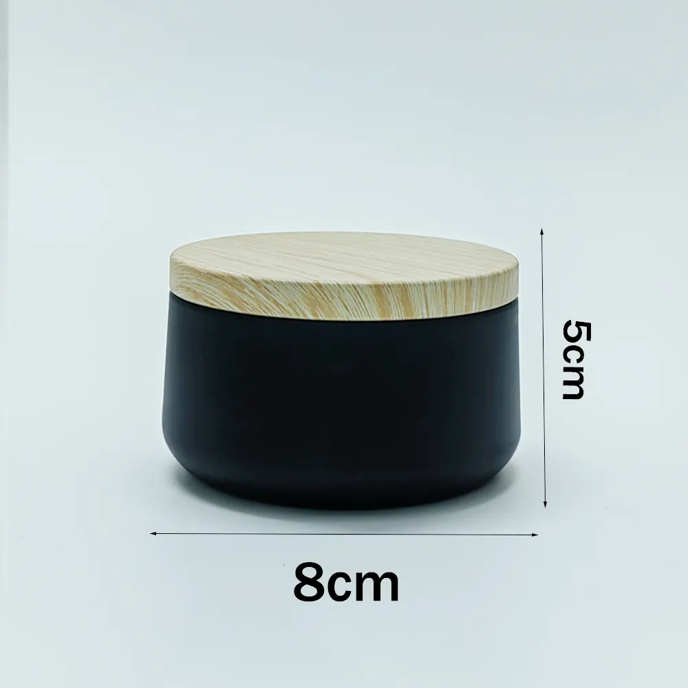 6oz Tinplate Candle Jars with Lid Bulk Round Metal Storage Containers ...