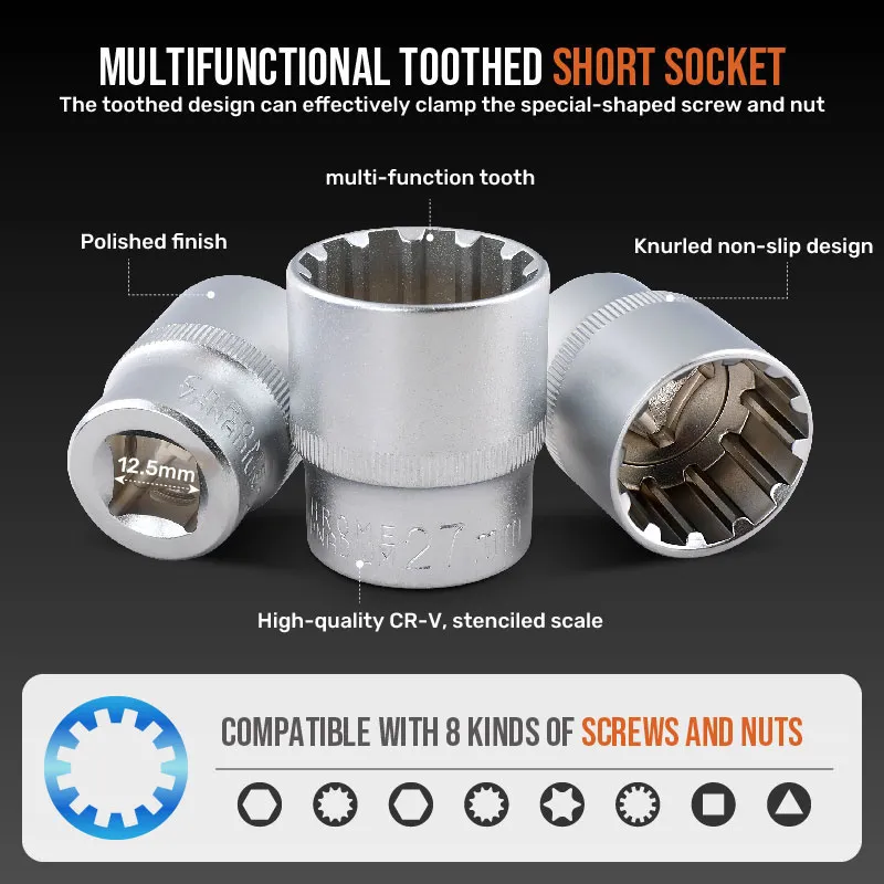 DHgate.com:19pc Hi-Spec Hex Torx Splined Bit Socket Set, M8