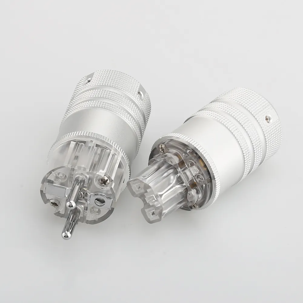 thumbnail image 2 of Audiocrast Rhodium Plated SCHUKO EU Power Plug – HIFI Male Connector For DIY 2 of 5