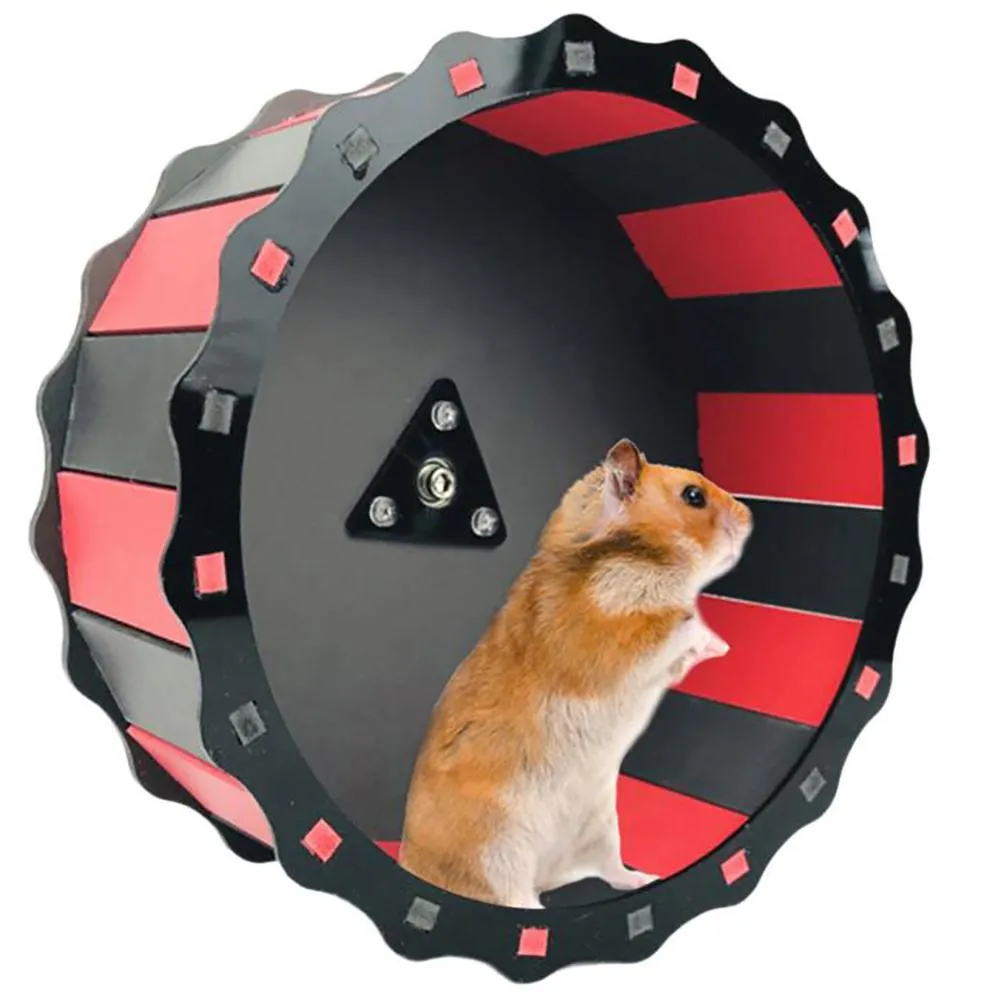 DHgate Silent 19CM Small Pet Hamster Exercise Wheel Noiseless Roller Running Sports Round Wheel for Pets Home Garden