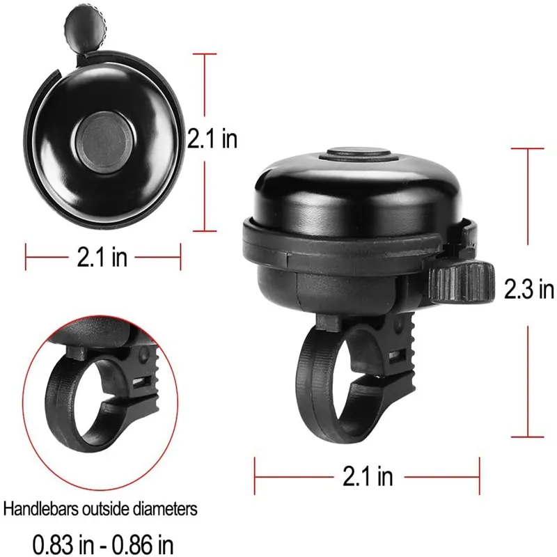 Mini Aluminum Alloy Bike Bell Crisp Sound Bicycle Bell for Clear