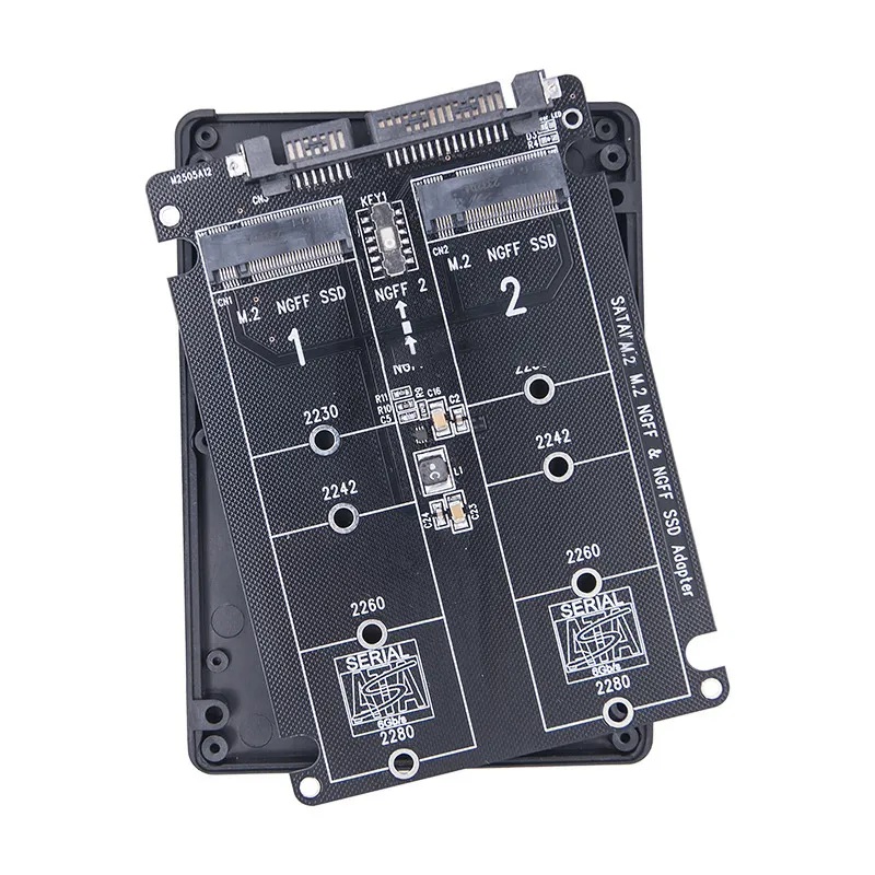 Dual M.2 NGFF to SATA 3.0 SSD USB Adapter Set 2-in-1 External Hard