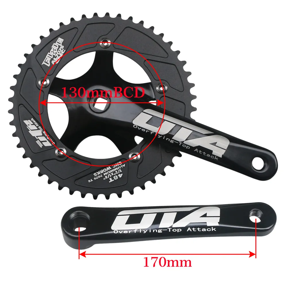 Bike Crankset Urban Single-Speed Bike Crank Set 130BCD