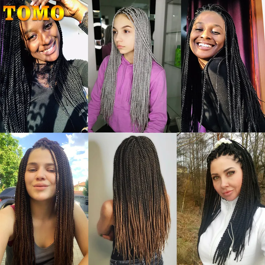 Ombre Crochet Senegalese Twist Hair 14, 18, 22 Inch 30 Roots Small Senegal  Synthetic Braids From Ddmydec, $24.82 | DHgate.Com, image size:900x900