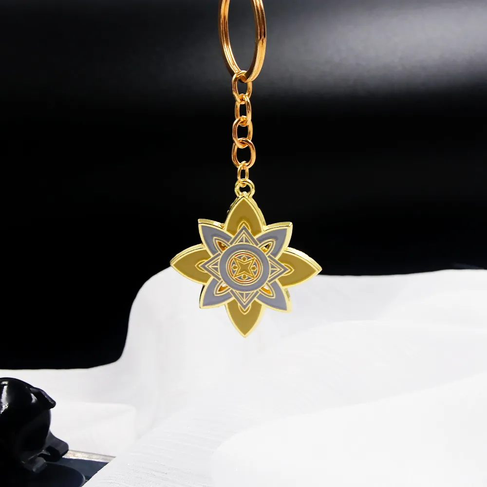 Keychain Insotoma من ألبيدو: بروش قلادة زهرة جغرافية رائعة لمحبي ...