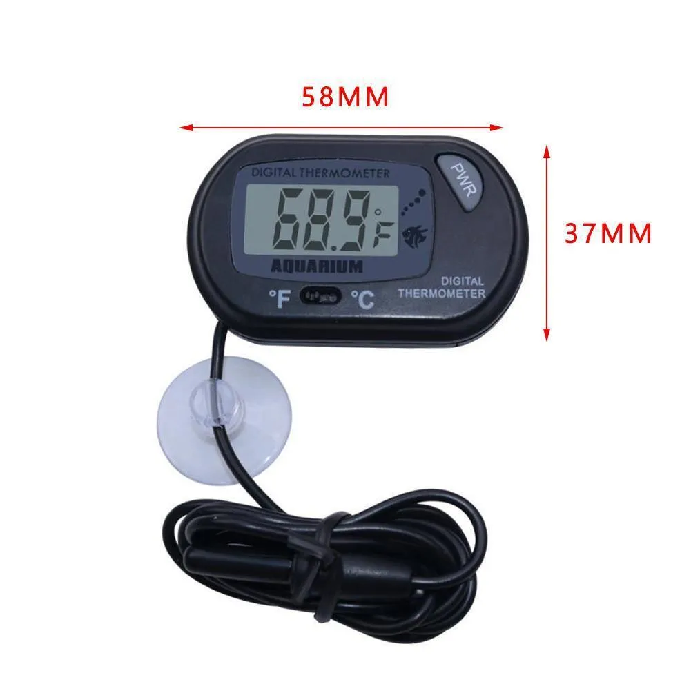 Digital Aquarium Thermometer - LCD Display With Waterproof Sensor For Fish Tanks