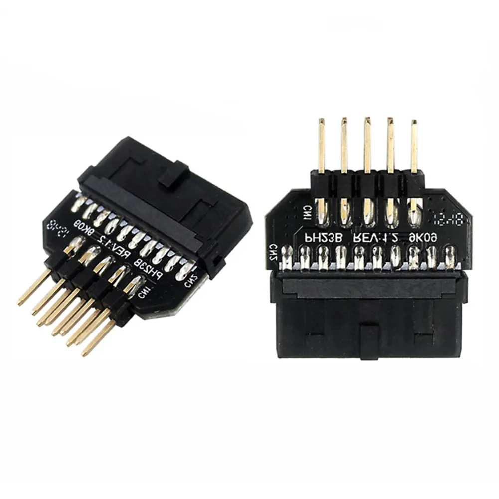 USB 3.0 20-Pin to USB 2.0 9-Pin Adapter Replacement Front Panel Converter for Motherboard Computer Peripherals