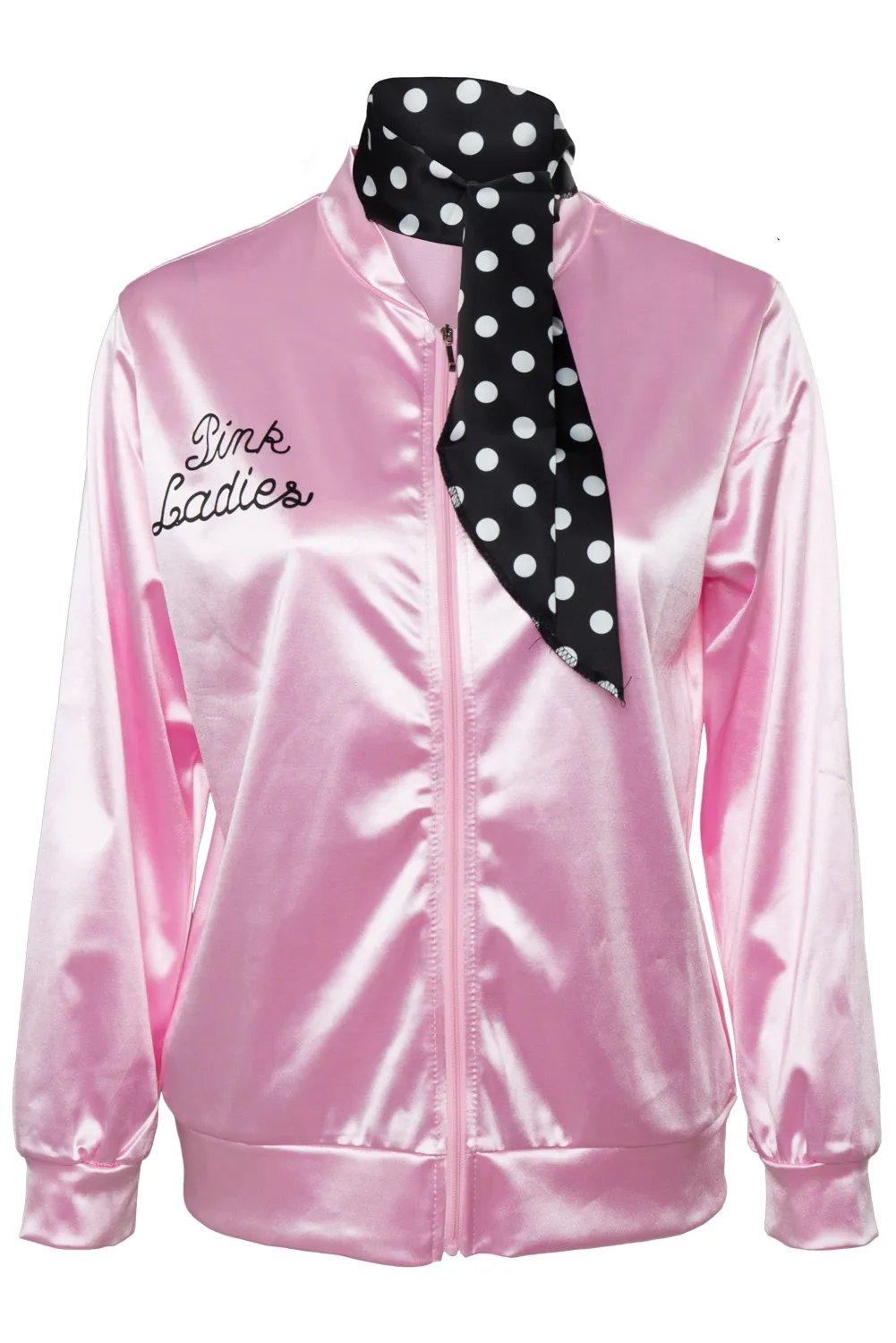 Grease Pink Ladies Costume Jacket for Women and Girls Fantasia Halloween  Cheerleader Cosplay Coat