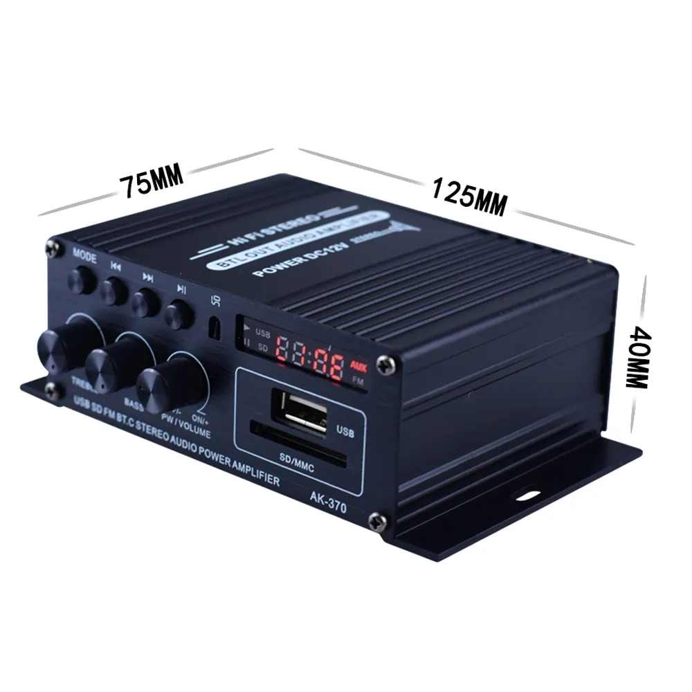 AK370 Mini Audio Power Amplifier 2x20W Portable HiFi... From Ddmydec ...