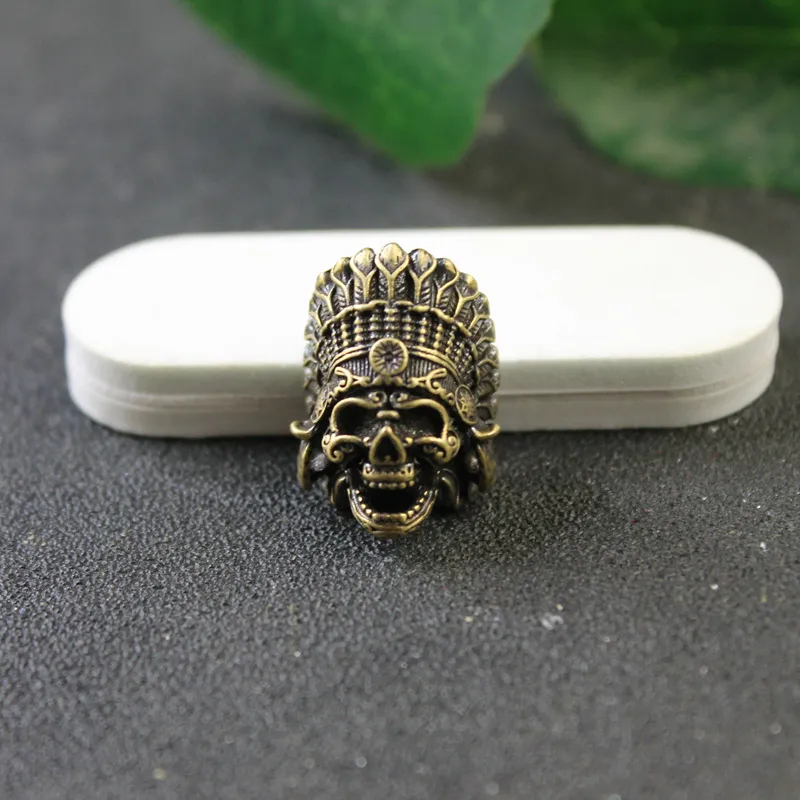 Save Big on Bulk Paracord Beads Skull Paracord Beads Skull: Brass African  Tribal Chief Pharaoh Spacer Bead For DIY Bracelets And Jewelry Making  Best - Main Image