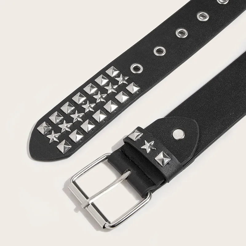 Diesel Men Old Model Leather Belt Studs 90S Grunge Y2K Punk