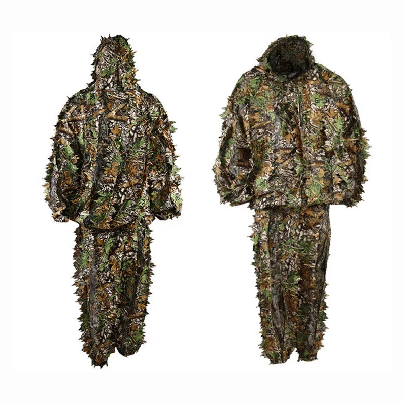 カモフラージュスーツ 男性用の軽量の屋外迷彩ジャングルスーツ、女性