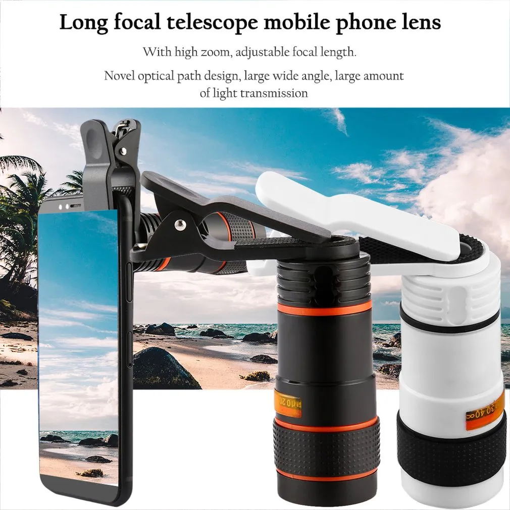 Phone Telephoto Lens Kit: 12X Zoom Lens with