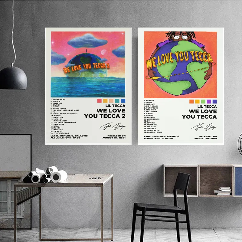 ラップポスターウォールアート、装飾音楽アルバムカバープリント