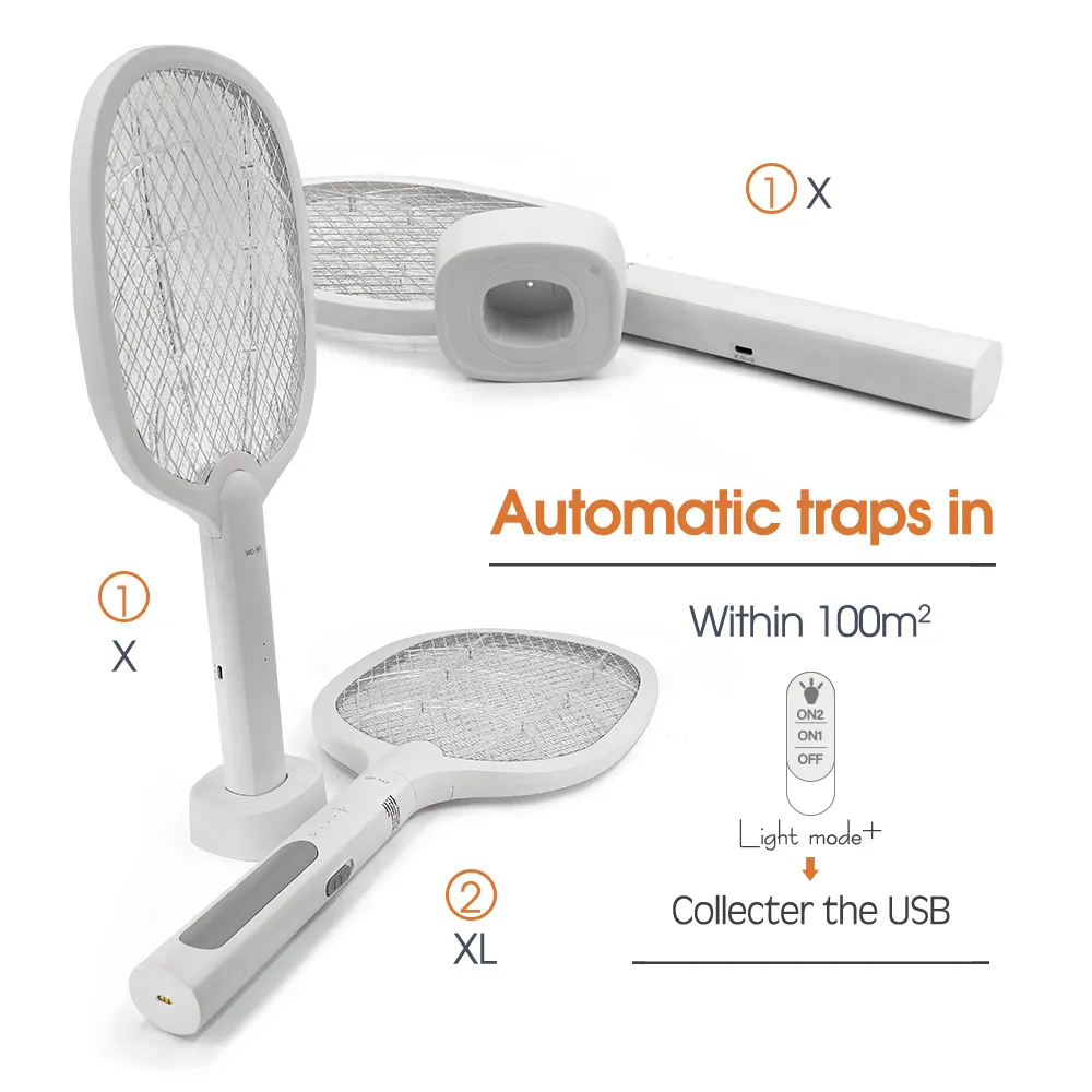 br outdoor electric insect zapper racket for flies and... Electric Bug Zapper Racket 3 in 1 Rechargeable 1200mAh 3000V Insect ...