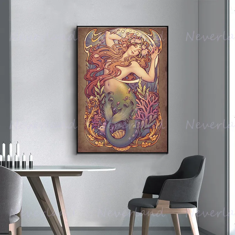 Art Nouveau Mermaid