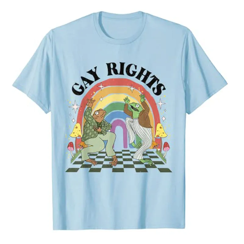 Rainbow LGBT Pride shirt with t shirt Say Gay Frog & Toad