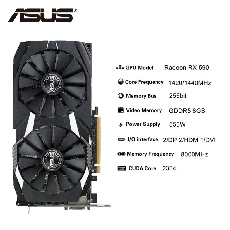Rx 580 Asus Rx 590 Rog Strix Radeon Rx 580 8gb Power Supply RX 590 8GB