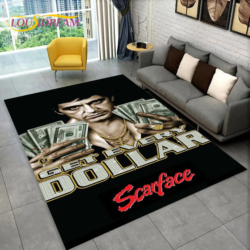 Scarface Tony 3D Printing Area Rug Large Carpet Rug for Living Room Bedroom Sofa Doormat Decor Scarface Tony 3D Printing Area Rug Large Carpet Rug for Living Room Bedroom Sofa Doormat Decor