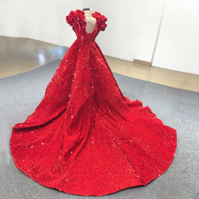 red flower girl dresses Amazon.com: Baixia Flower Girls Clothes Puff Sleeve Lace Princess Dress Children V Neck Kids Birthday Dress Wedding Party Gowns Burgundy 4: Clothing, Shoes & Jewelry