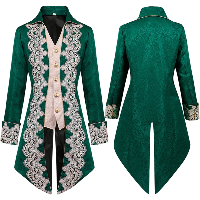 Mens velvet goth steampunk victorian frock coat clearance