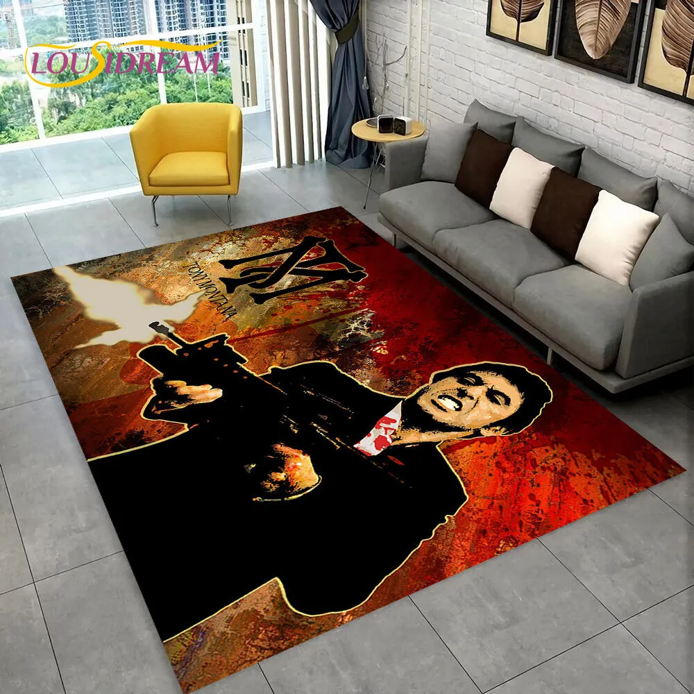Scarface Tony 3D Printing Area Rug Large Carpet Rug for Living Room Bedroom Sofa Doormat Decor Scarface Tony 3D Printing Area Rug Large Carpet Rug for Living Room Bedroom Sofa Doormat Decor