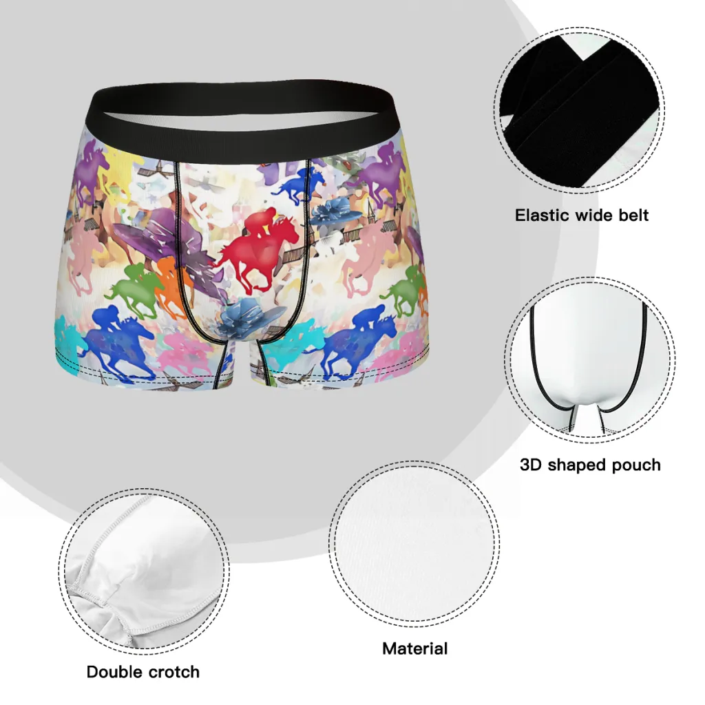 DHgate Mens Breathable Ventilated Horse Racing Boxer Briefs Polyester Sports Shorts Panties Sports Outdoors