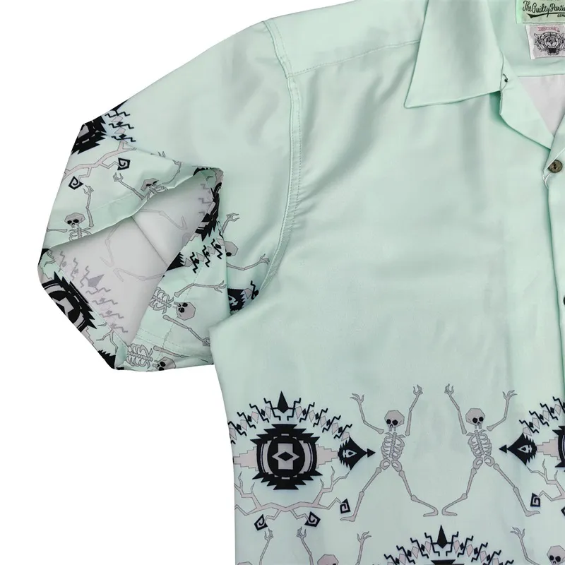 トップス WACKO MARIA Spider Pattern Print Shirt WACKO MARIA Spider Hawaii Short-Sleeve Lapel Button-Up
