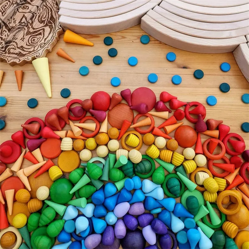 Mandala Stacking Blocks Loose Parts Play Materials Open Ended Toys