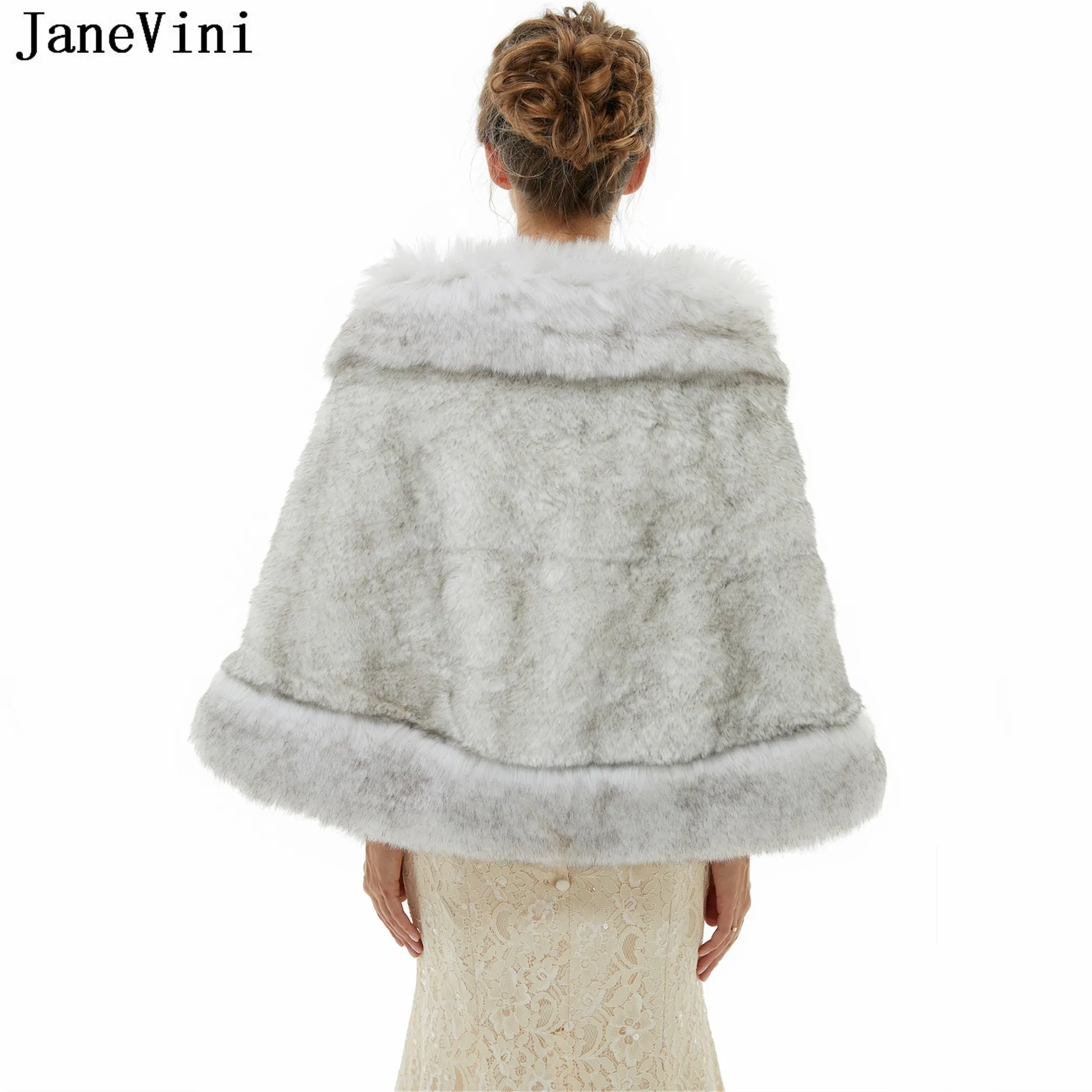Grey faux fur bolero deals