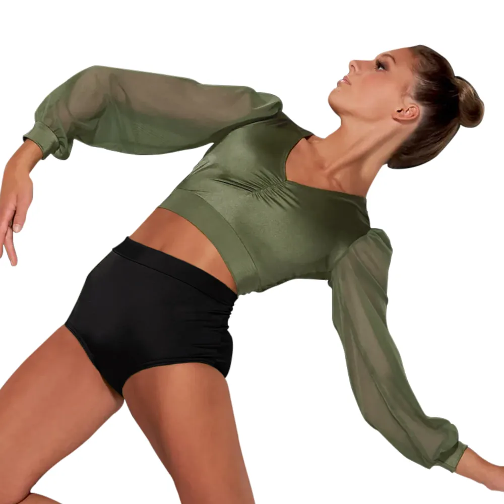 long sleeve dance top