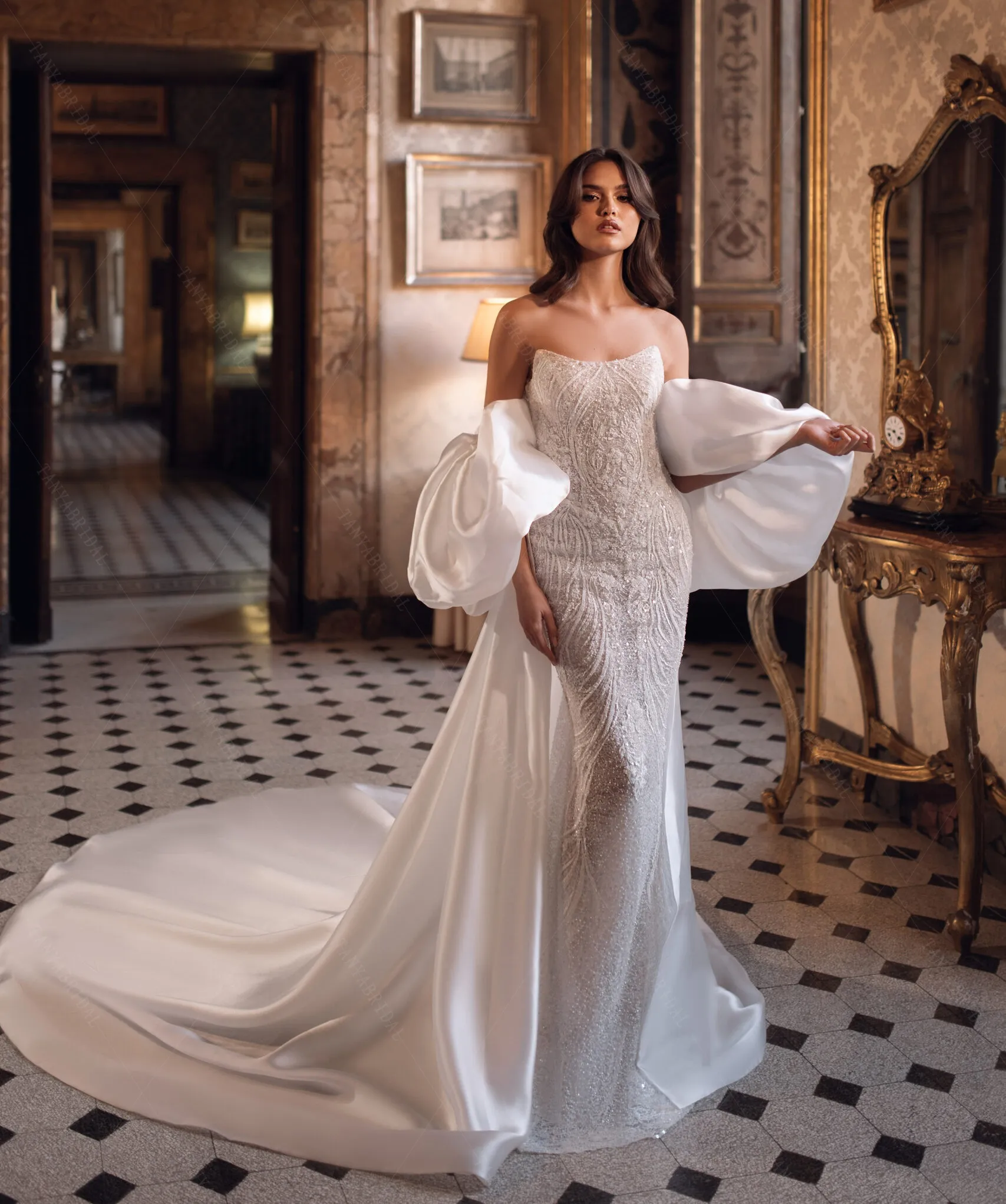 Wedding Cape Long Wedding Coat Dress Cape White Bridal Coat White