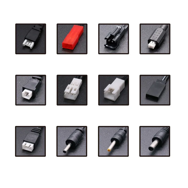 Lot De 2 Chargeurs USB Universels RC 3,7V JST 2PIN – Pour Batteries LiPo/NiMH/NiCd – Protection Intégrée Et Voyant LED