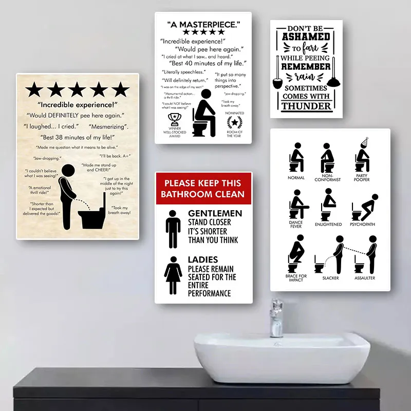 Pegatinas De Baño Con Diseño De Frases Divertidas Para Decoración